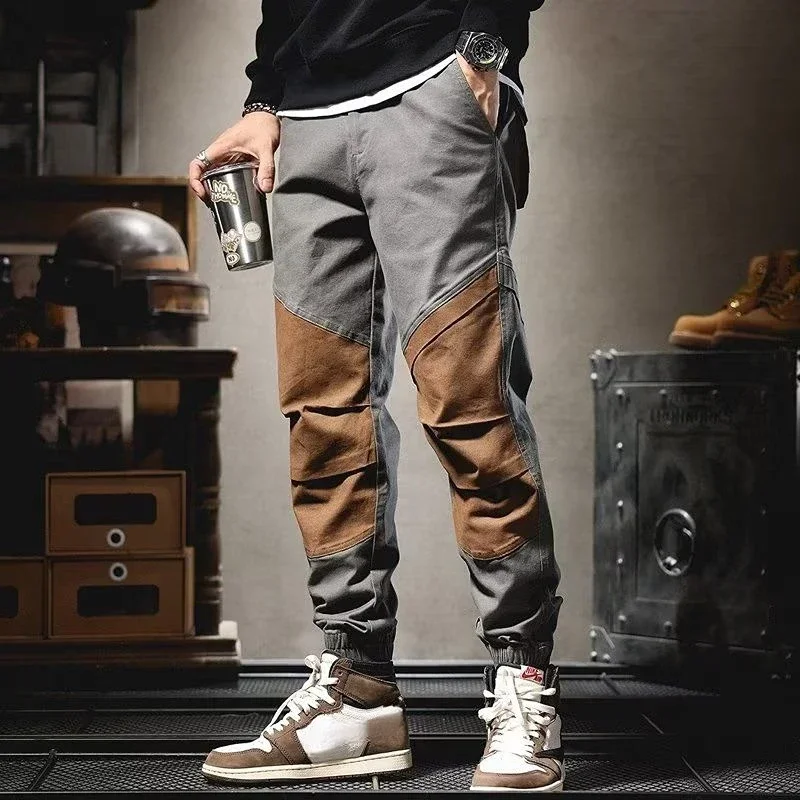 

Men's Cargo Pants Stacked Harem Brown Summer Male Trousers Oversize Spandex Cheap Aesthetic Harajuku Slacks Nylon Large Size Big