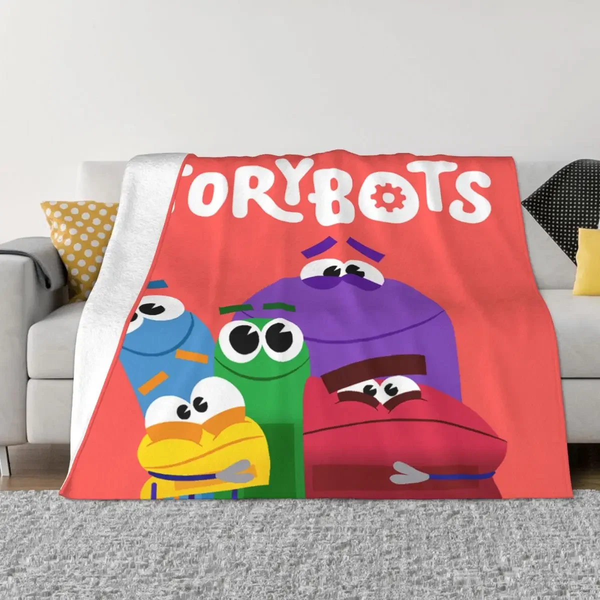 Ask The StoryBots Cartoon Blankets Fleece Printed Anime Portable Lightweight Throw Blanket for Bedding Couch Bedspreads