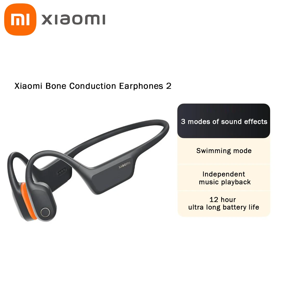 

Xiaomi Bone Conduction Earphones 2 Sport Headphone Wireless Earphone Independent Music Playback for Swimming Three mode effects