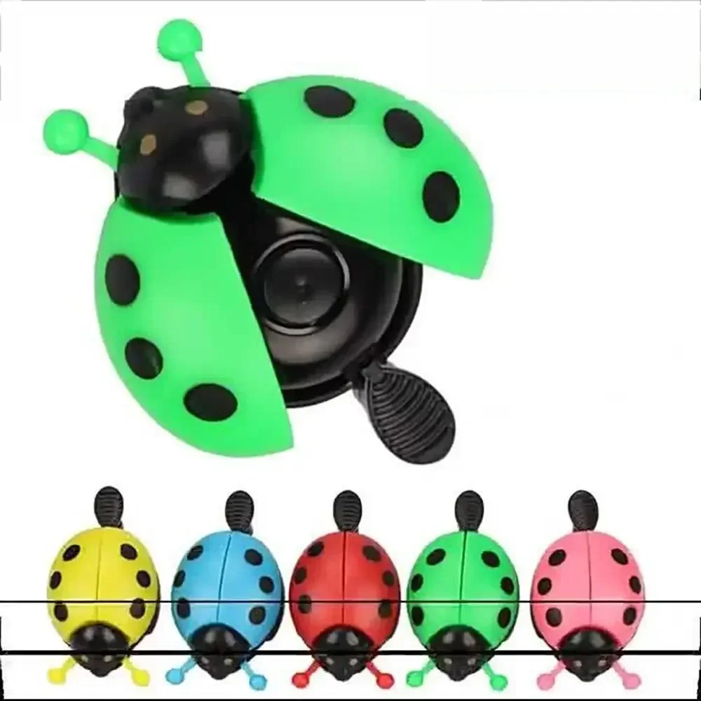 

Cute Ladybug Bicycle Bell Loud Clear Kids Bike Horn Fun Cartoon Beetle Bell for Children's Bikes Safety with Adorable Design