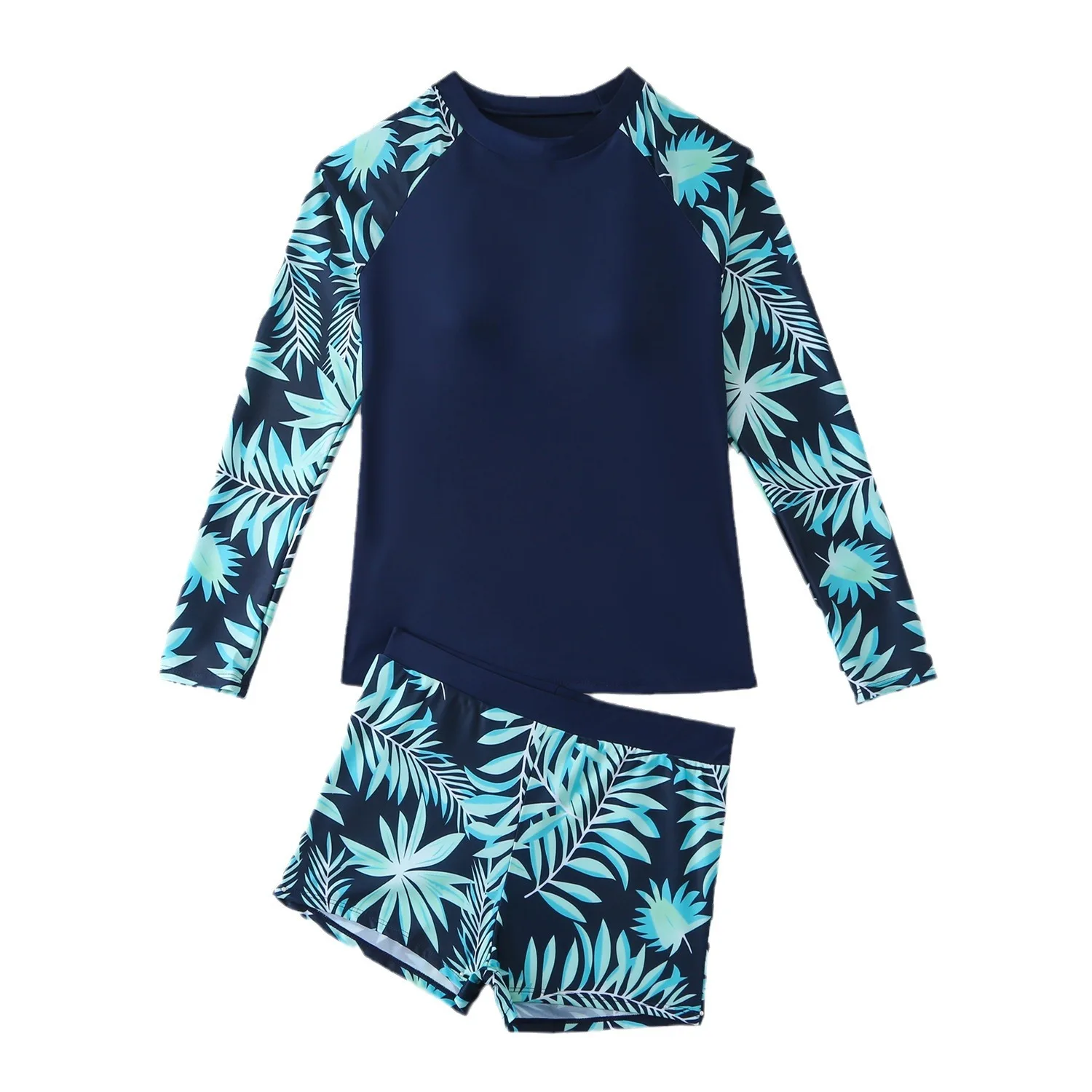 Costume da bagno da donna Tankini Set Costumi da bagno femminili a maniche lunghe 2025 Surf Sport Piscina Costumi da bagno Costumi da bagno in due pezzi con pantaloncini