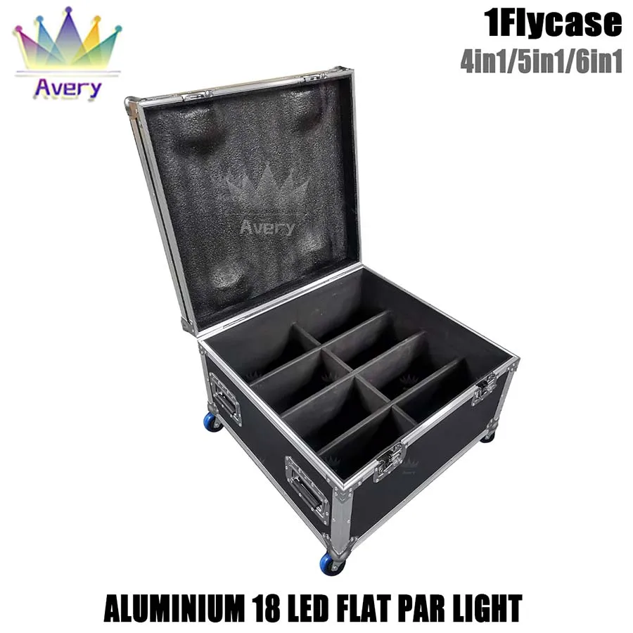 Без налога 1 шт. Flycase для алюминиевого плоского Par 18x12 Вт 4 в 1/6 в 1 сплав Par Led тонкий Par 18x18w RGBWA стирка светильник Профессиональный Dj Par