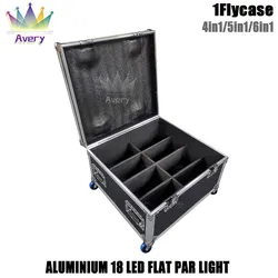 No Tax 1Pcs Flycase For Aluminum Flat Par 18x12w 4in1/6in1 Alloy Par Led Slim Par 18x18W RGBWA Wash Light Professional Dj Par