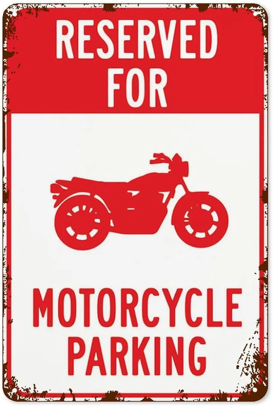 Motorcycle Parking Sign, Reserved for Motorcycle Parking - 12