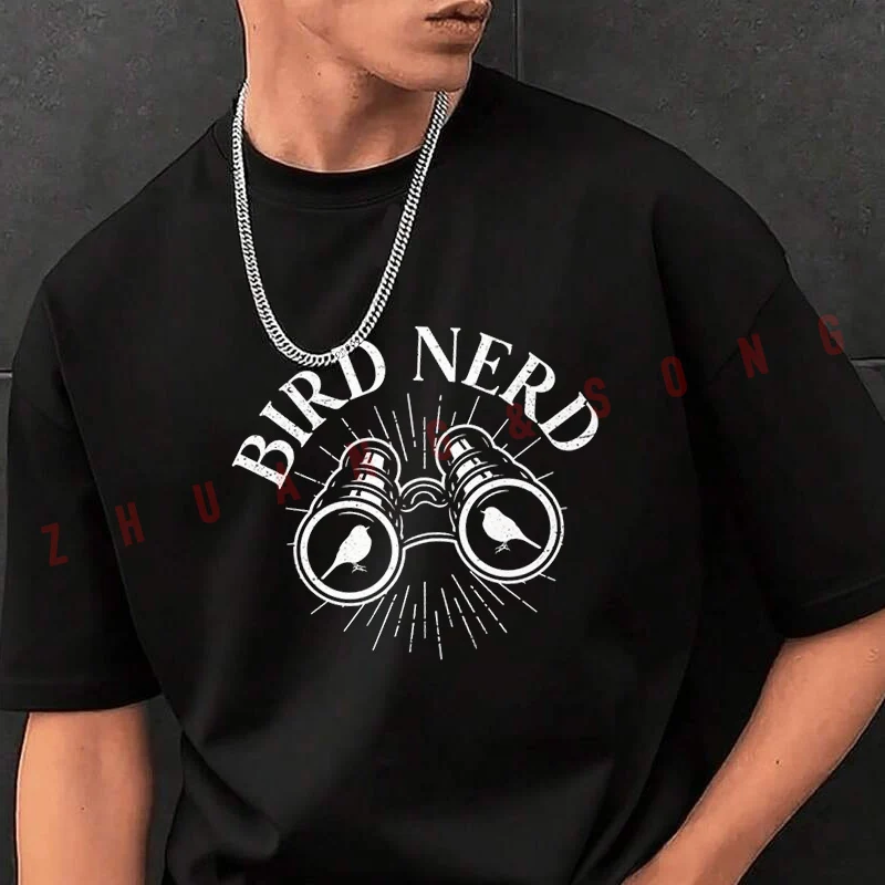 

Футболка с рисунком Bird Nerd, мужская брендовая футболка, мужские летние футболки, повседневные футболки высокого качества с круглым вырезом