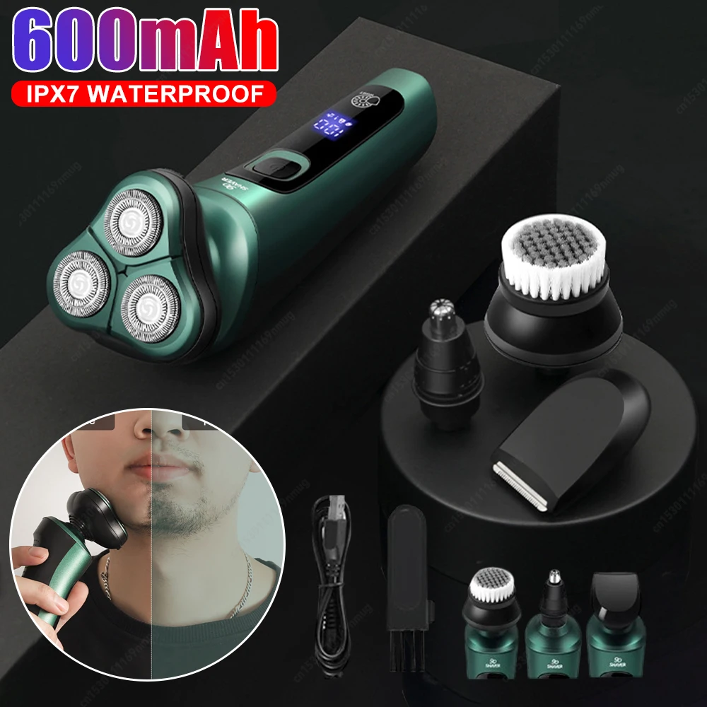 

Men Electric Travel Shaver USB Charging Smart Razor Waterproof Painless Cordless Trimmer Shaving Face Beard Razor Car Home Razor