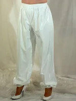 Women Faux Leather Elastic Waistband Plus Size Lantern Pants Lady Casual Loose Shiny PU Trousers TPU PVC 4XL 5XL 6XL - Image 2