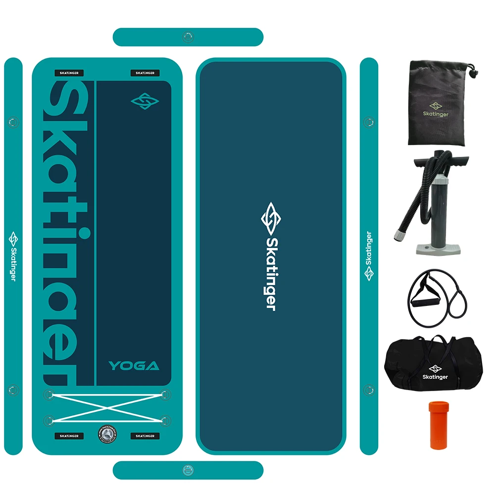 

Skatinger PVC Inflatable Fitness Floating Yoga Mat for Water and Swimming Pool Use