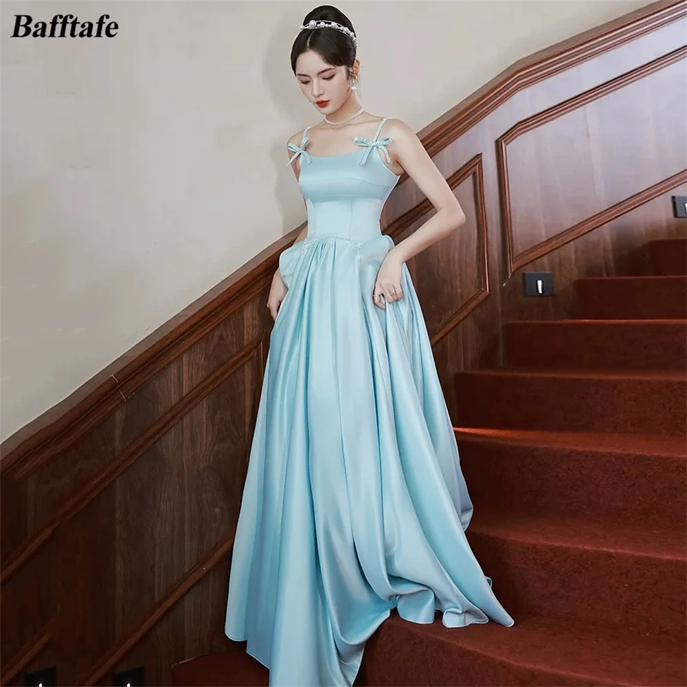 

Bafftafe A Line Korea Long Prom Dresses Customized Beaded Straps Corset Women Special Party Gowns Formal Birthday Dress 2025