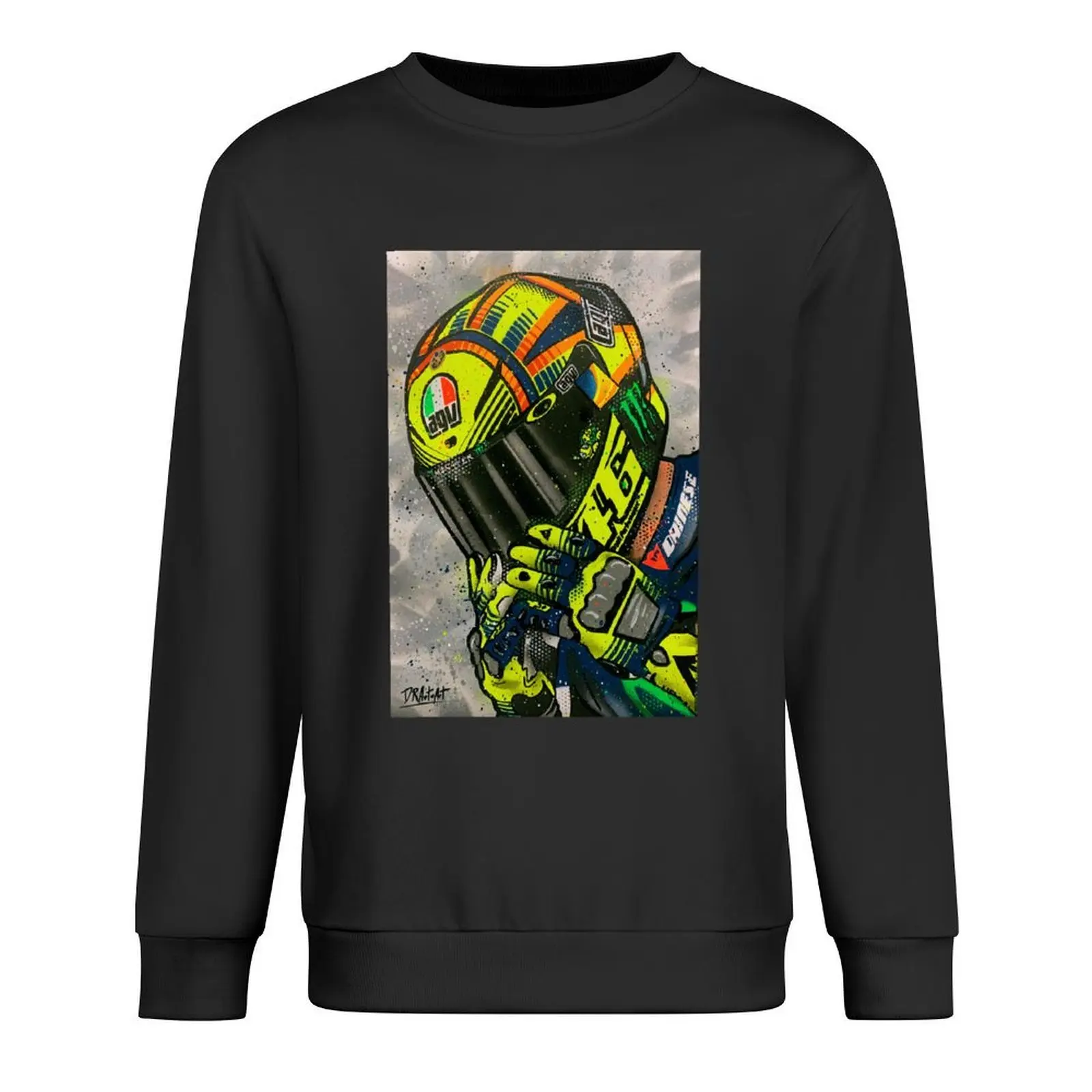 

ValeYellow4.6, 2015 - F1 graffiti painting by DRAutoArt Pullover japanese style autumn jacket men men clothing autumn sweatshirt