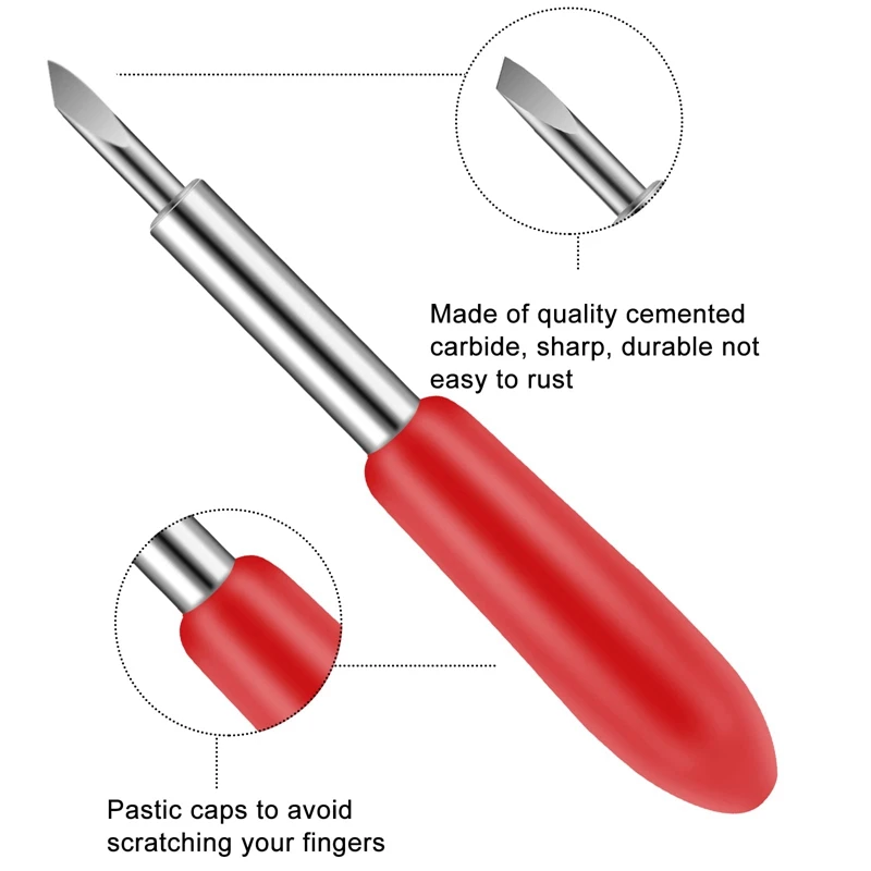 60 Pieces Replacement Cutting Blades For Cricut Explore Air 2/Air 3/Maker, Include 15 Pieces Fine Point Blades