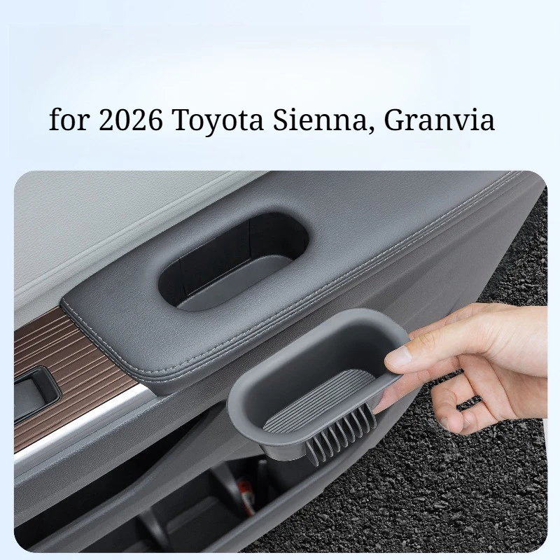 Complete Door Cup Mat Bundle for 2026 Toyota Sienna/Granvia - Exclusive Door Handle Storage Case
