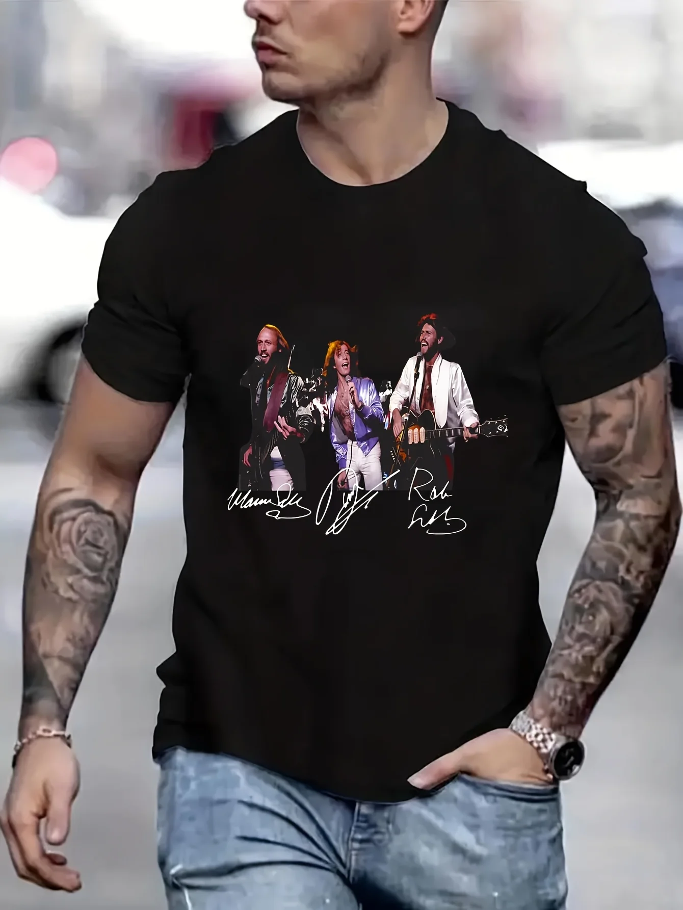 

Bee Gees Band Signature Men's Shirts Men Clothes New Gifts And T-Shirts Oversize T-Shirts Men's Shirt B5024515
