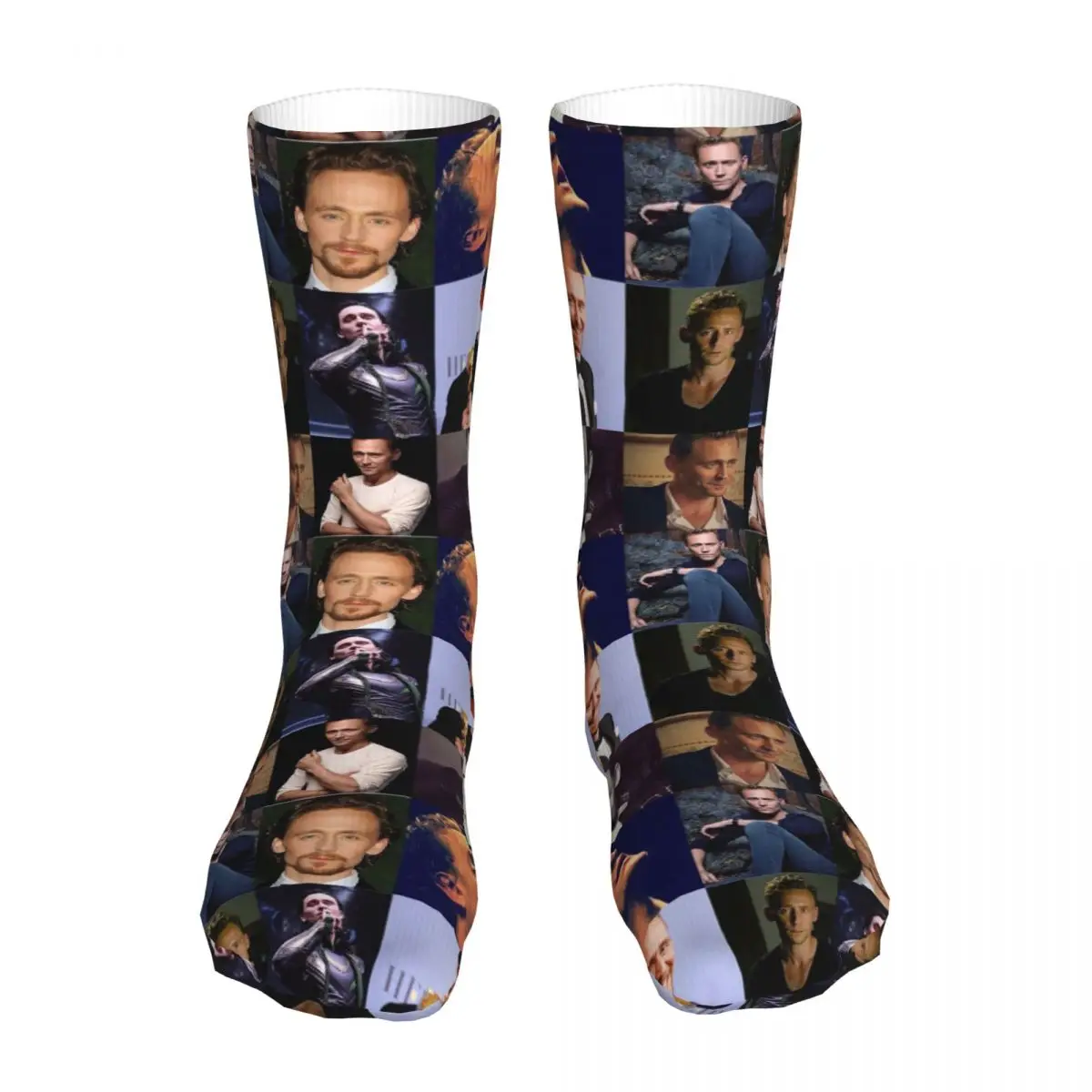 Cartoon Tom Hiddleston Aquarius Zodiac Women Socks 2022 Men Thomas William Hiddleston Sport Socks