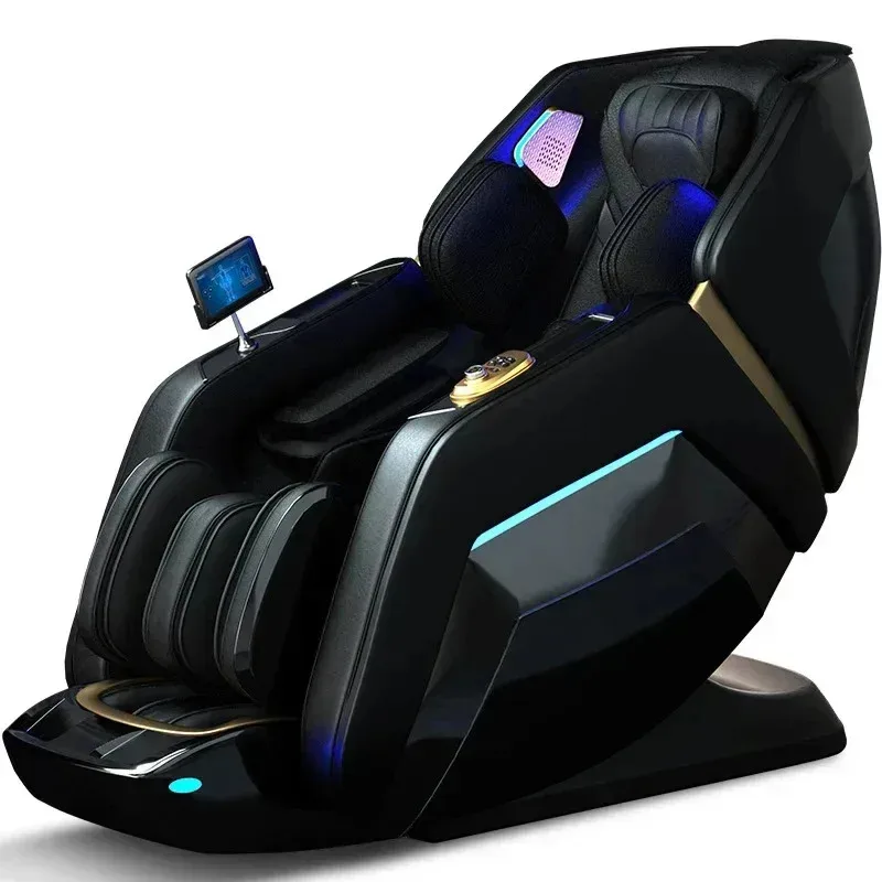 4D Zero Gravity Full Body Massage Chair Voice Control Heated Backrest Bluetooth Speaker Airbag Technology for Relaxation