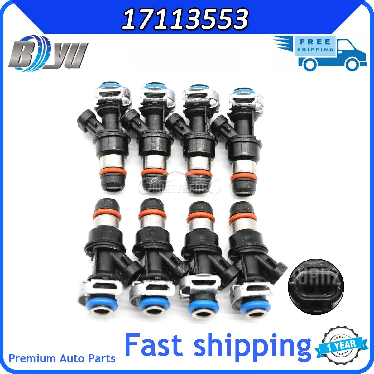 

Fuel Injector Nozzle 8PCS FOR CHEVROLET AVALANCHE EXPRESS SILVERADO SSR SUBURBAN TAHOE TRAILBLAZER 17113553 17114502 25320288