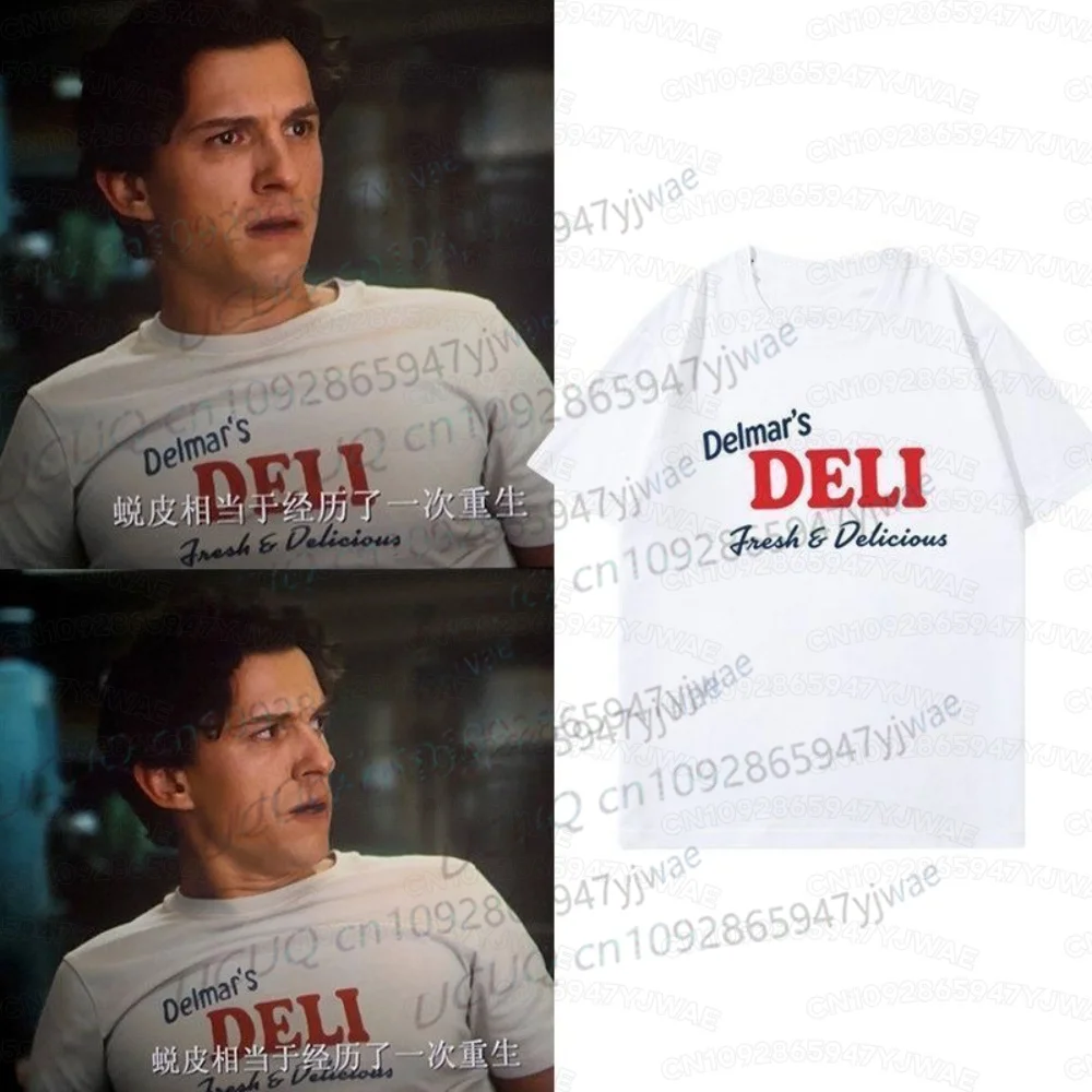 Sommer Damen Herren Kurzarm-Oberteil Tom Holland Same Movie Style Print Casual T-Shirt Tops Jersey – Detail 7