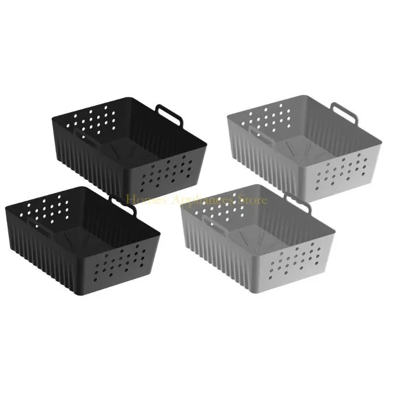 D0AB PACK 2 воздушной фритюрной панели силиконовой воздушной корзины корзина воздушного фритюрного фритюрного миски силиконовый