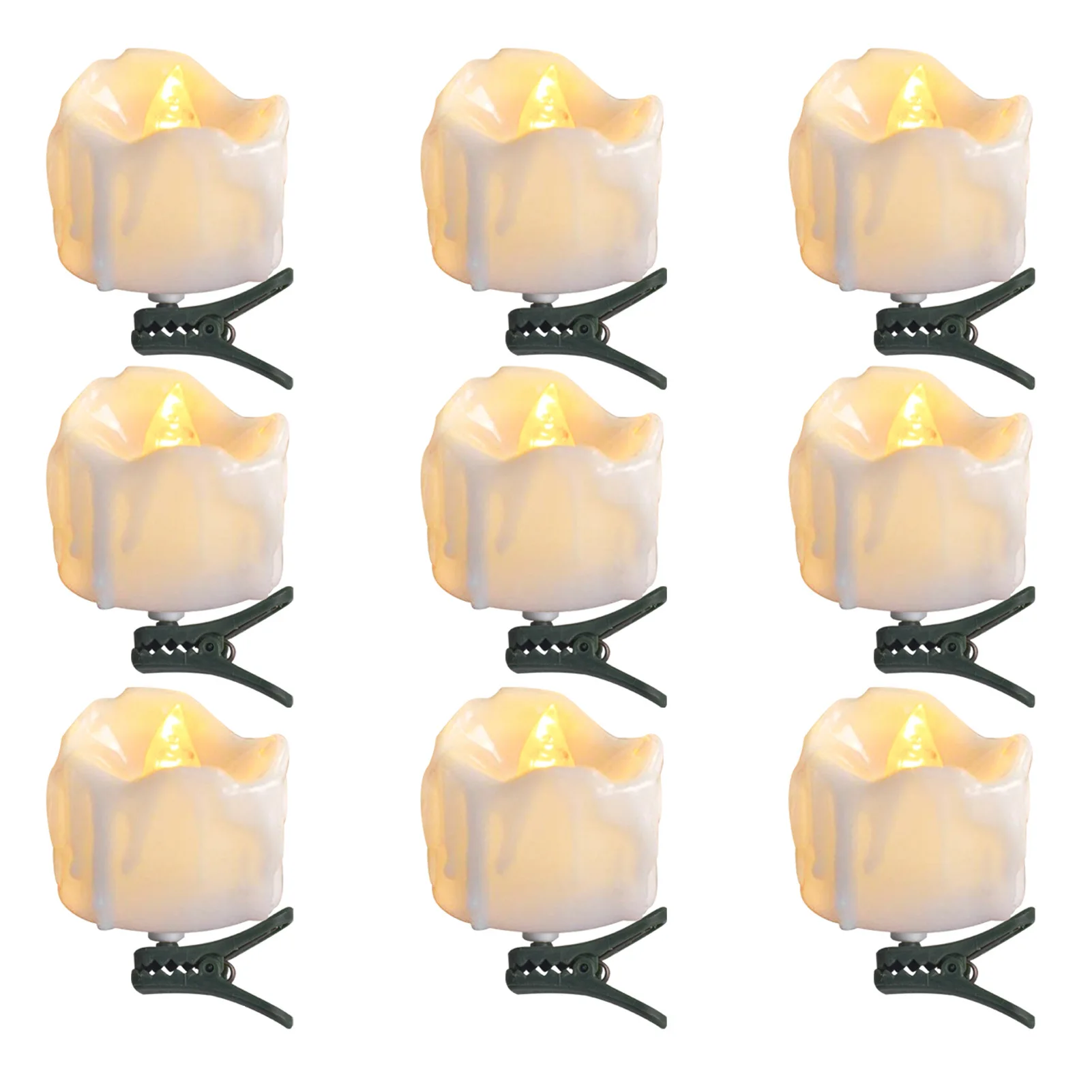 Christmas tree clip candle, Christmas party decorations built-in CR2032 electronic LED candle light