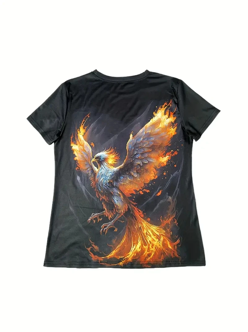 Ladies PLUS Size 3D Printed Short Sleeved T-shirt, Loose and Casual,soft,comfortable and Breathable, Suitable for Outdoor Sports