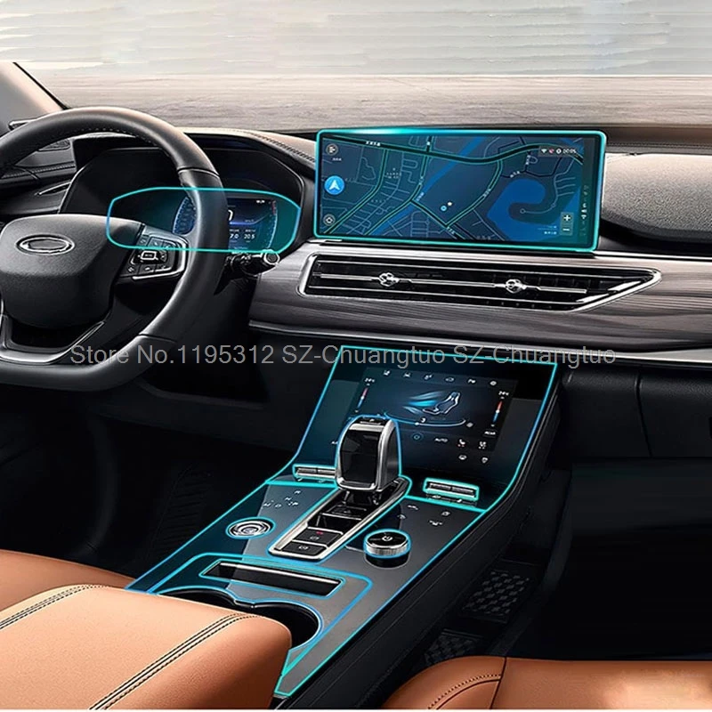 

Защитная пленка из ТПУ для Chery Tiggo 8 Pro 2021-2022, салон автомобиля, центральная консоль, прозрачная пленка против царапин, аксессуары