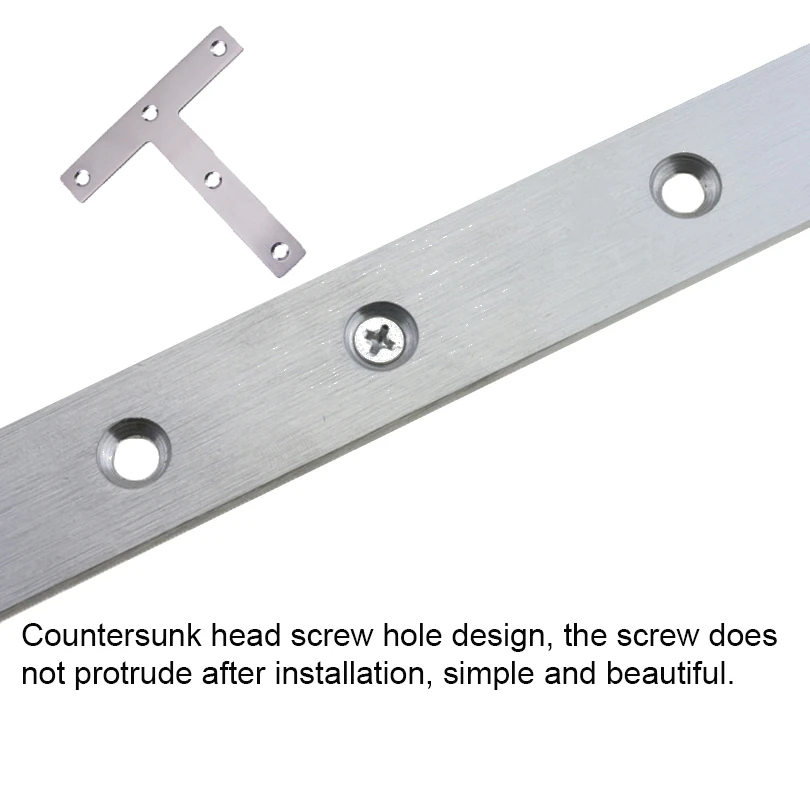 Stainless Steel Steel T Shape Flat Repair Mending Plate Joining Bracket Furniture Fixing Corner Connector Brackets