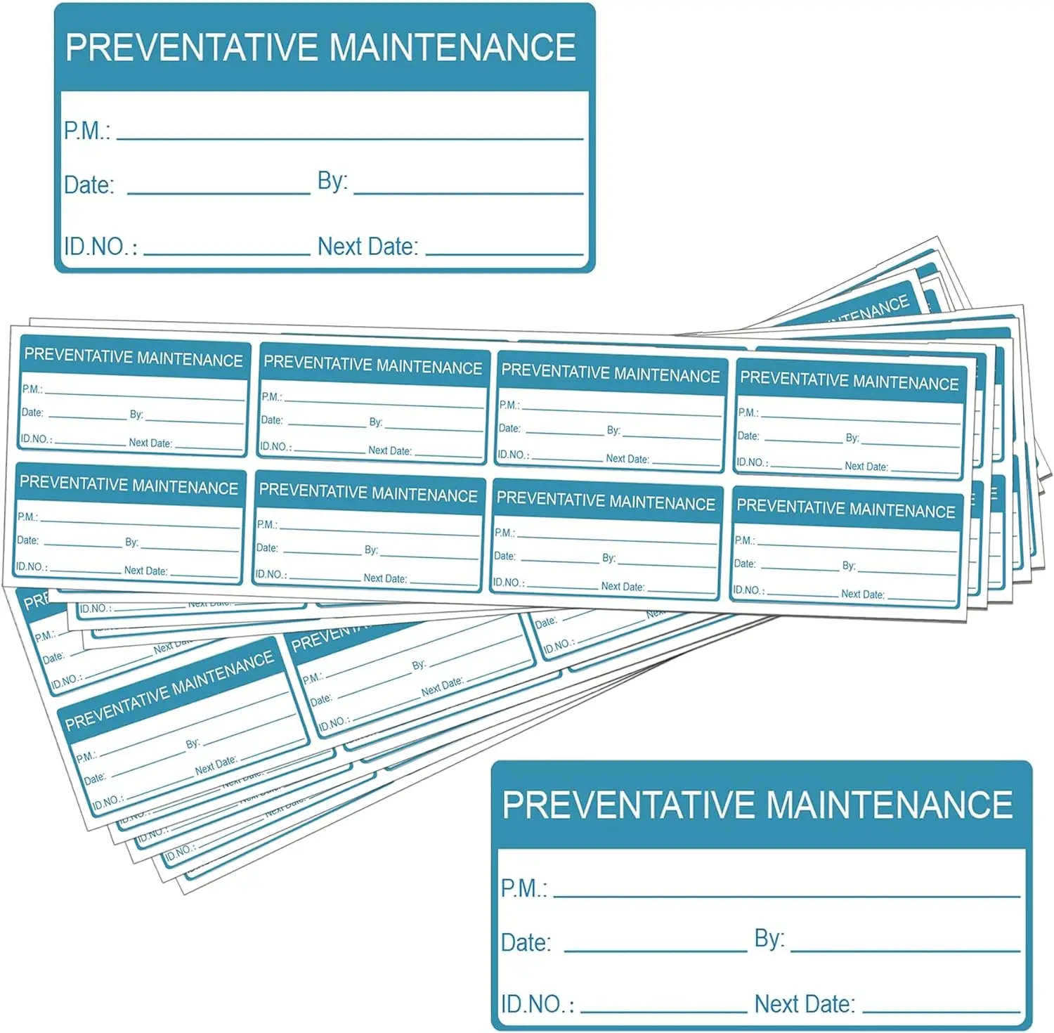 Imagem -02 - Auto Laminação Etiquetas Preventivas Inspeção Safety Label 1*2 Polegada Manutenção por Data Próxima Adesivos 180 Pcs