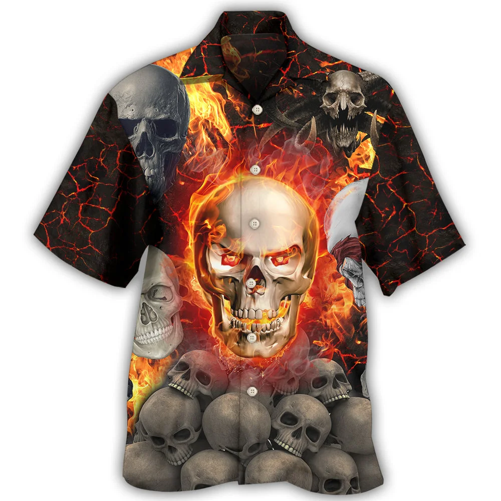 New Horror Skull 3D Print Hawaiian Shirts Men Women Casual Fashion Streetwear Short Sleeve Beach Shirt Tops Blouse Man Clothing