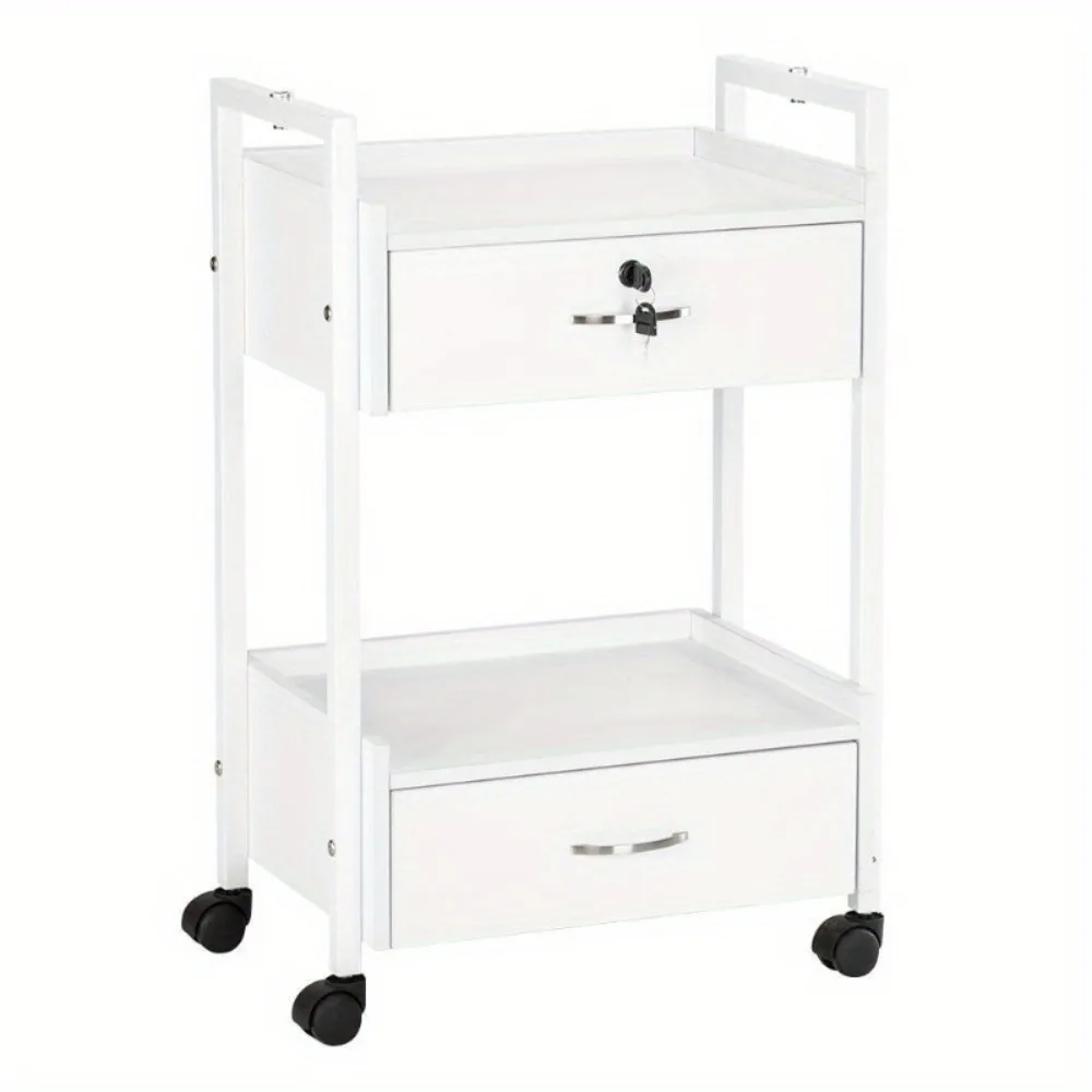 

Beauty Salon Trolley Esthetician Cart Spa Facial Wooden Rolling Storage Station