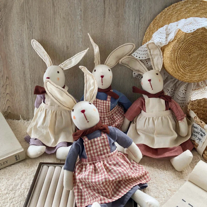 

Новый милый пасхальный кролик с отвисающими ушками, со съемной одеждой, для вечеринок и праздничного декора, подарок