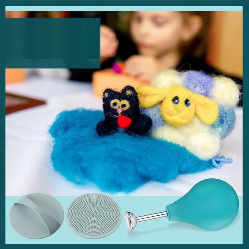 4Pcs Wet Felting Tool Set Include Ball Sprinkler And Wet Felting Tool Great For Working On Seams,Slipper Shaping