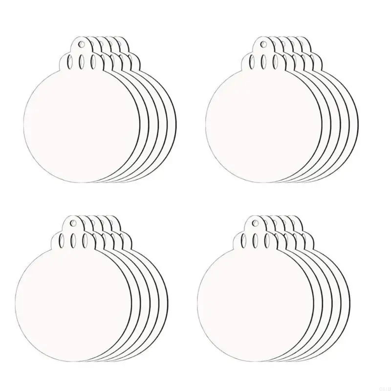 

20Pieces Sublimatable Acrylic Christmas Decorations Blank Ornaments for Holiday Crafting Acrylic Crafting Accessories
