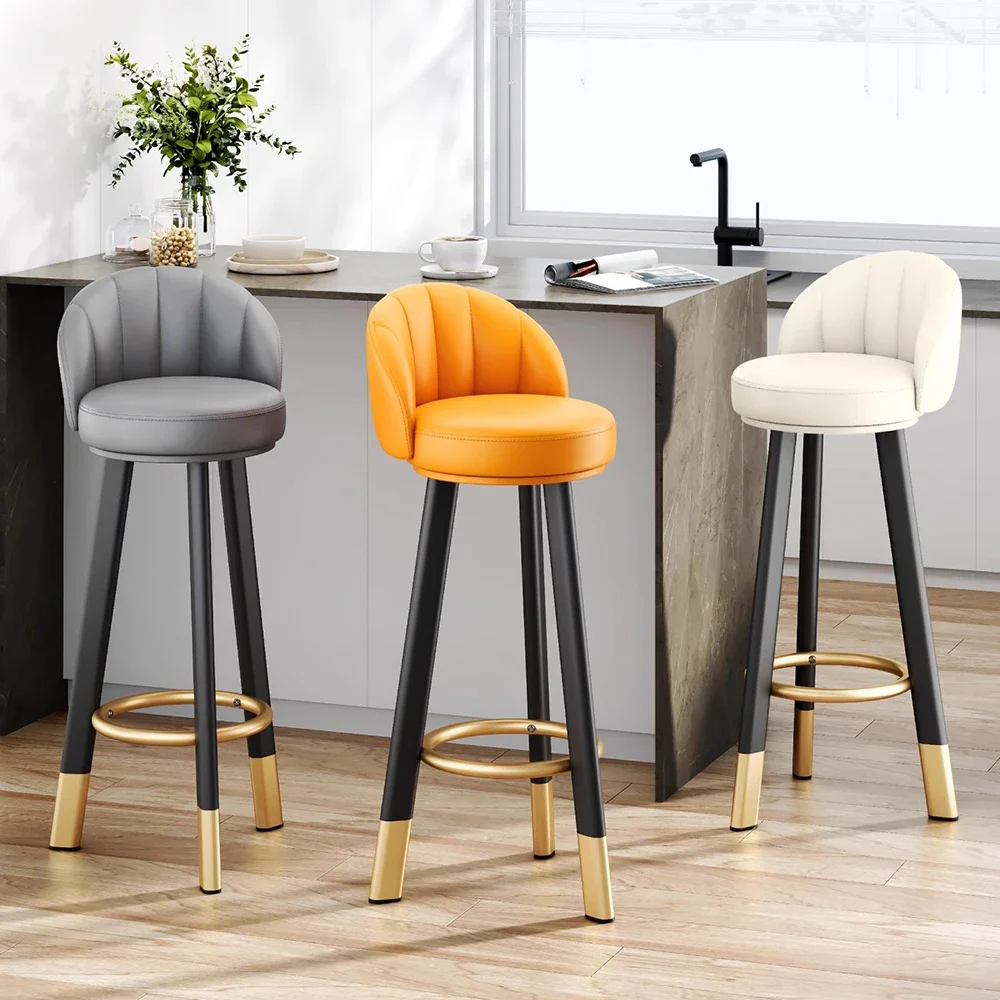 Eenvoudige trendy stoelen Barontwerp Esthetiek Kwaliteit Scandinavische feeststoelen Comfortabele schoonheid Tabourets De Bars Salonmeubilair