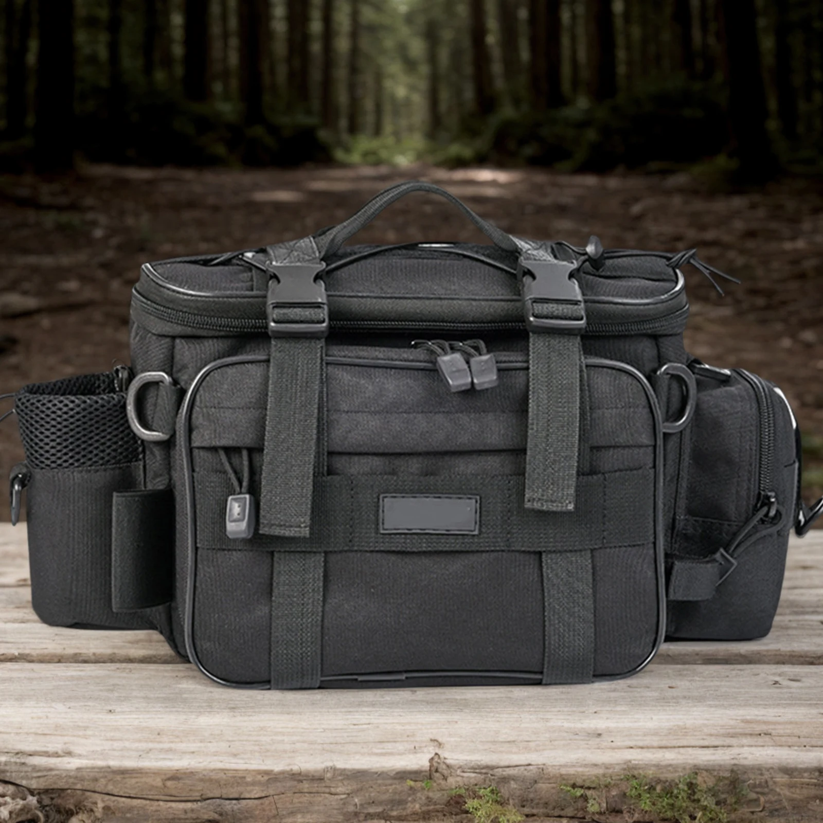 

Утолщенная сумка для снастей, многофункциональная сумка для приманок, органайзер для рыболовных принадлежностей (черная)