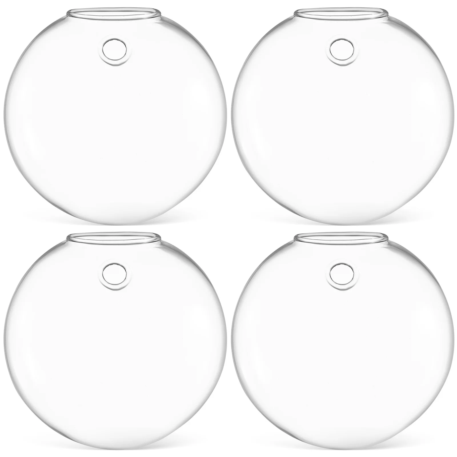 

4Pcs Wall Mounted Glass Vase Clear Flower Vase Hanging Planter for Indoor Plants Home Decor Wall Vases for Decor