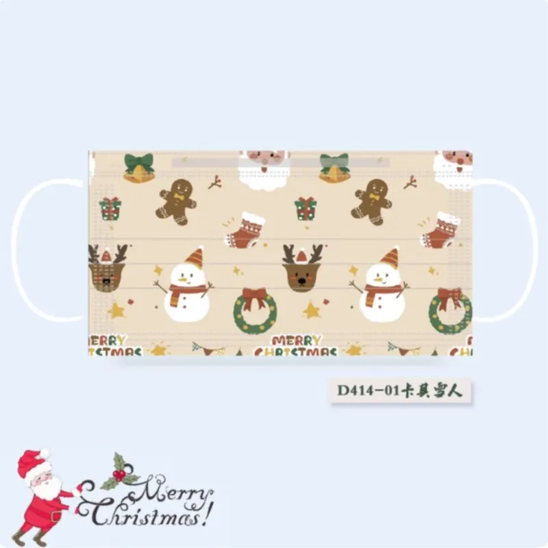 

50 шт. подвесные пылезащитные одноразовые маски с мультяшным принтом, три слоя ткани с выдувным расплавом, воздушный респиратор для взрослых