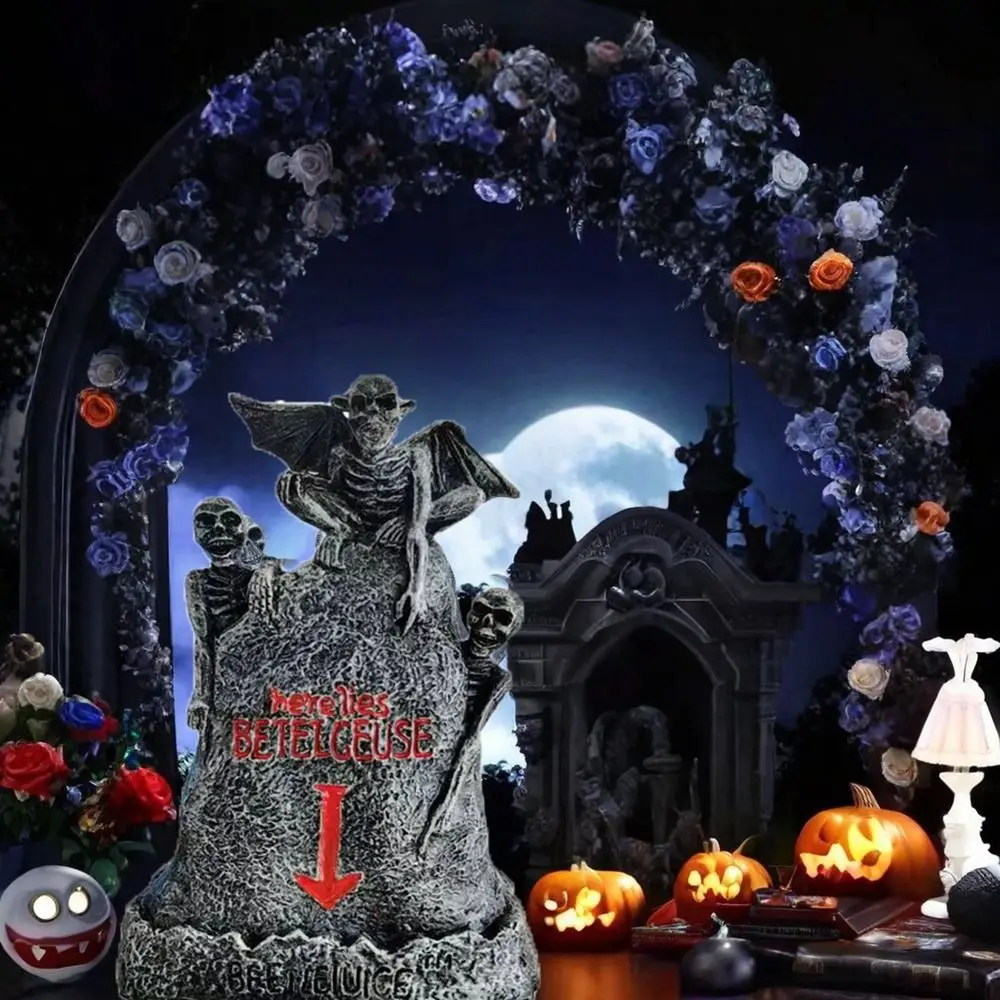 Popular Resin Here Lies Tombstone Horror Decorative Skeleton Tombstone Scary Graveyard Decor Party Prank