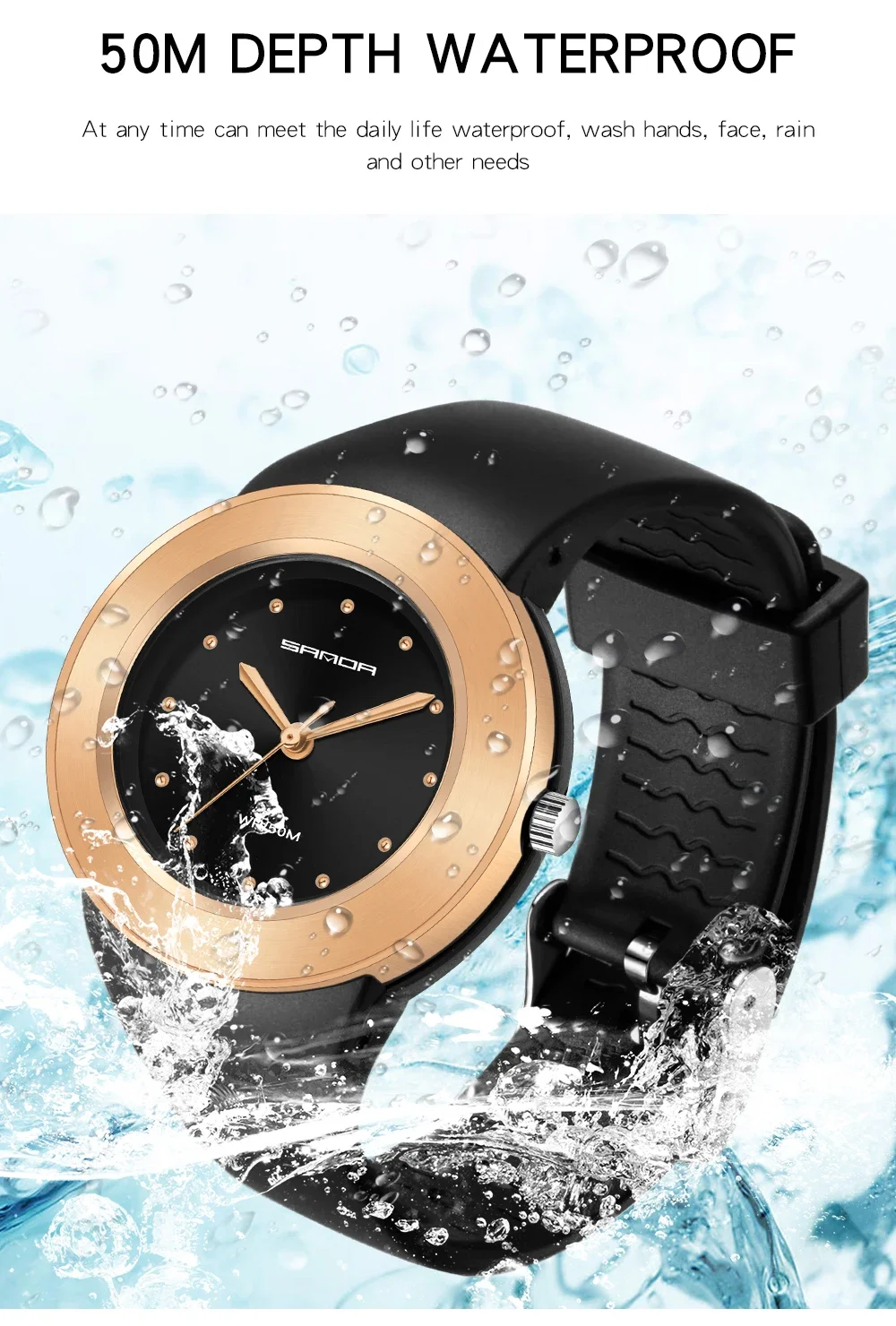 

Sanda Fashion 3119 Watch Simple and Multi functional Waterproof Electronic Watch Outdoor Sports Men and Women's Watch