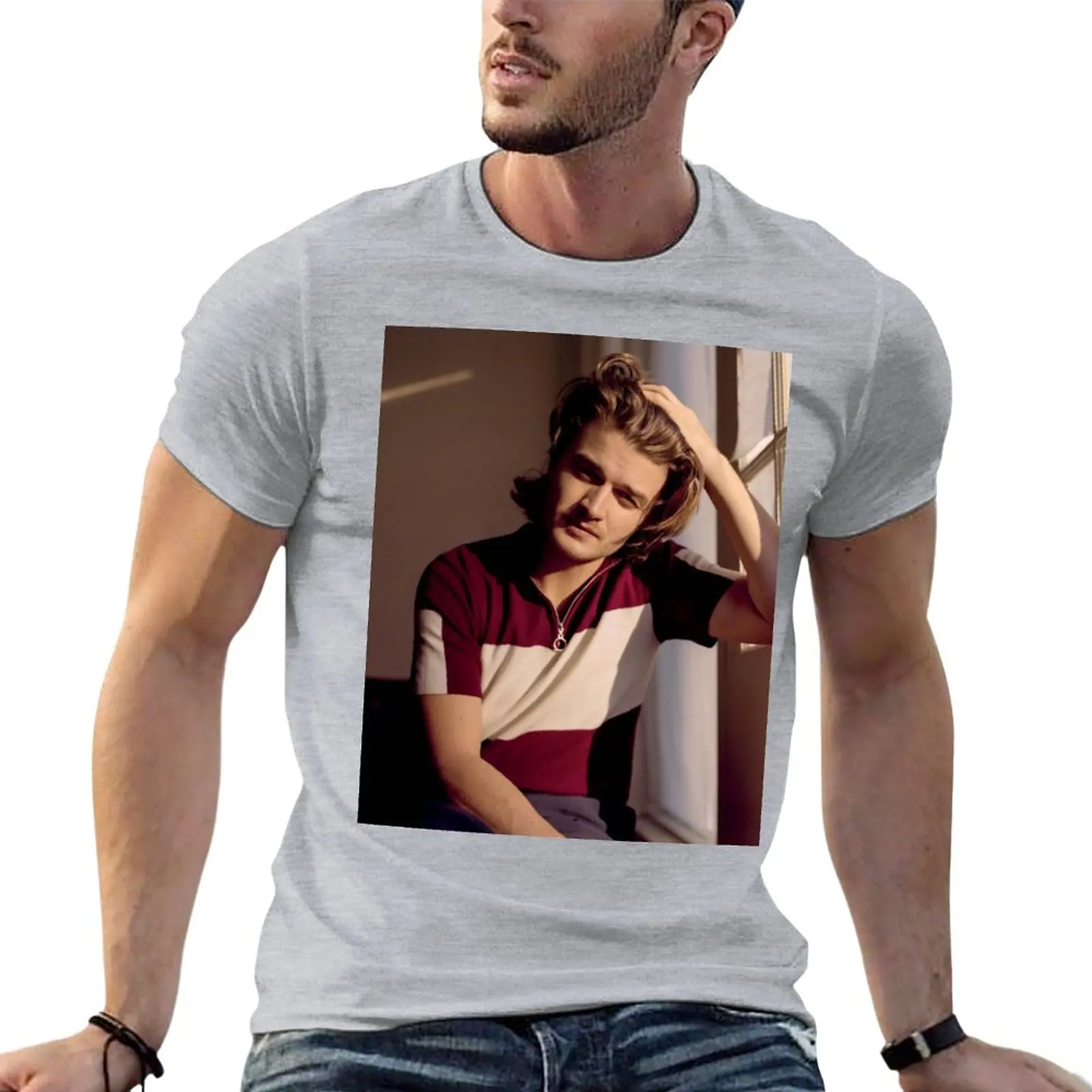 Joe Keery T-Shirt Short sleeve tee summer top quick drying shirt designer t shirt men