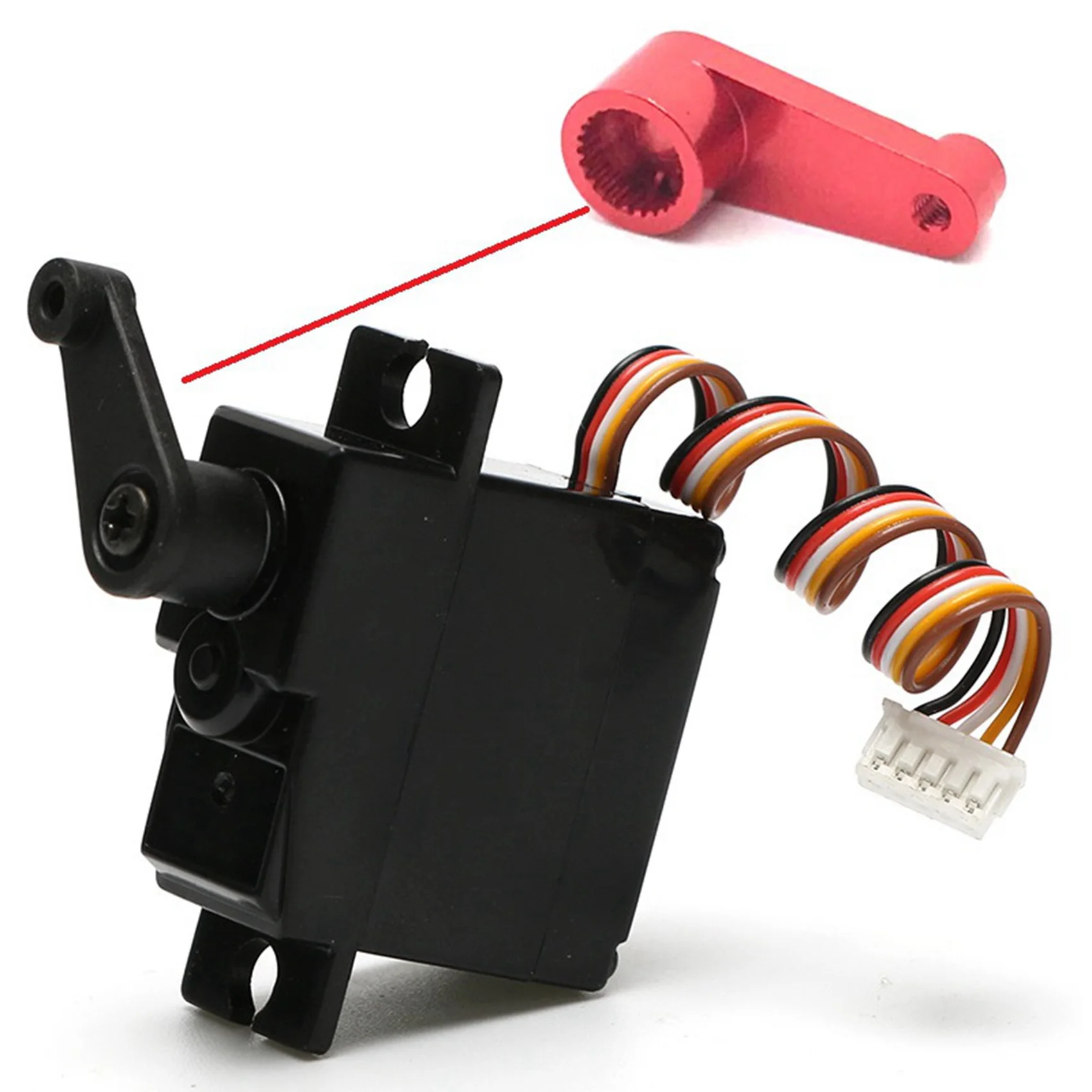 FBIL-2X Metal 144001-1263 25T Servo Horn Upgrade Parts For Wltoys 144001 1/14 RC Car Upgrade Spare Parts,Red