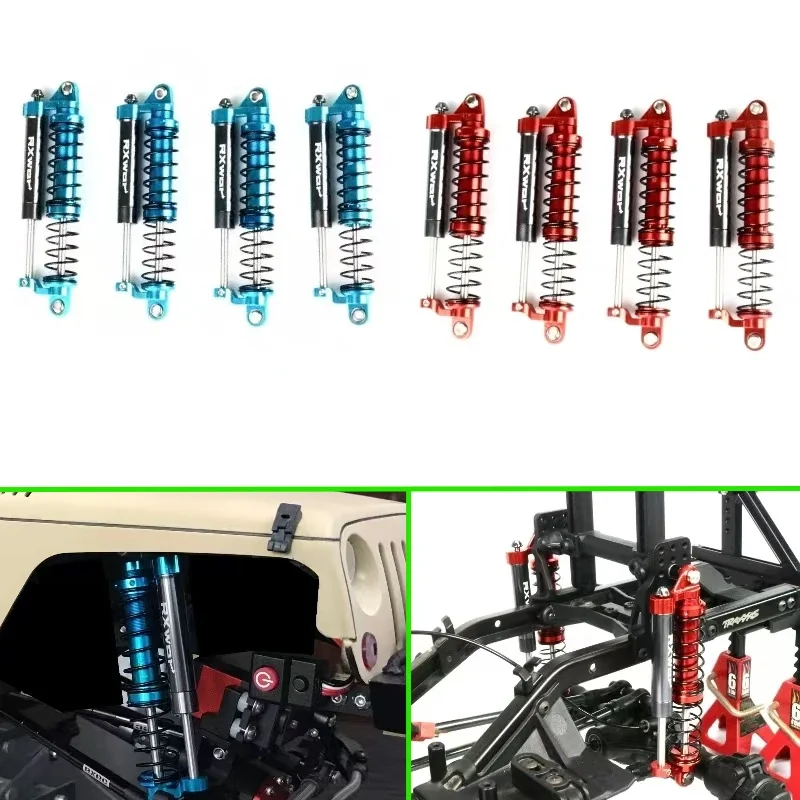 4PCS Metal Negative Pressure Shock Absorberfor 1/10 RC Crawler Car AXIAL SCX10 TraxxasnTRX-4 RC4WD D90 D110 TRX6 Easy to control