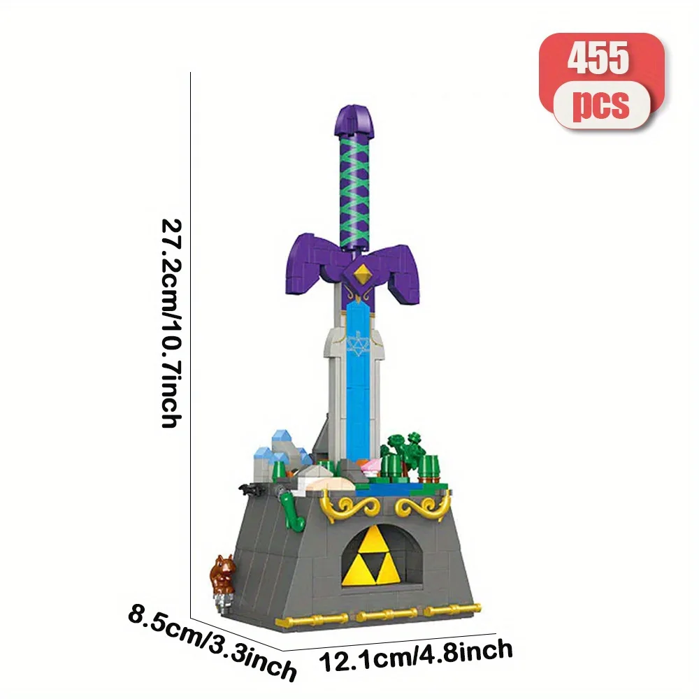 MOC Master Sword 455 шт. строительные блоки сборка игрушки модель меча кирпичи игрушки украшения комнаты Новый год подарки на Рождество и день рождения