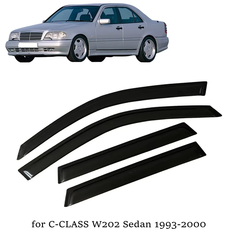 

Window Visor Rain Guards for MERCEDES-BENZ C-CLASS W202 Sedan 1993 1994 1995 1996 1997 1998 1999 2000 Wind Deflector Door Visor