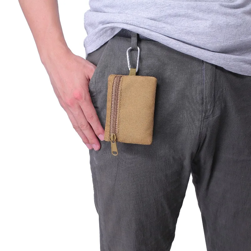 

‌Tactical Waist Organizer - Dual Zipper Pouch with Hook for Keys/Coin (Hands-Free Carry Bag with Internal Dividers &Slip Pocket)