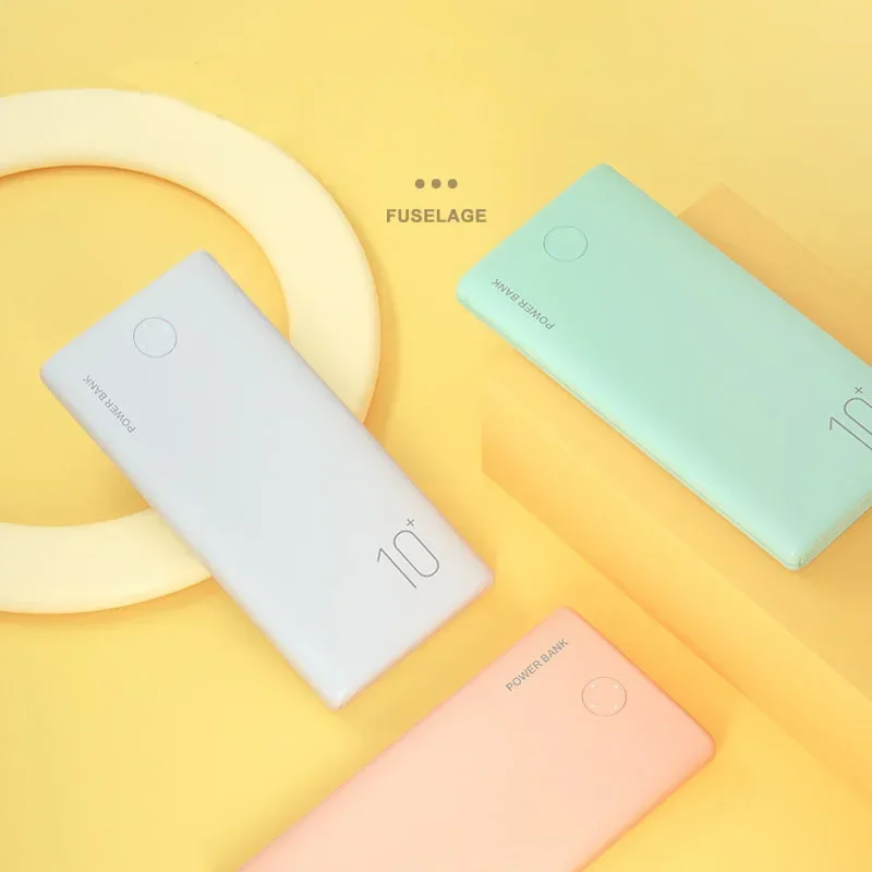 ミニUSBポータブル外部バッテリー,超薄型パワーバンク,デュアルUSB,iPhone, Huawei, Xiaomi,携帯電話用,10000mAh