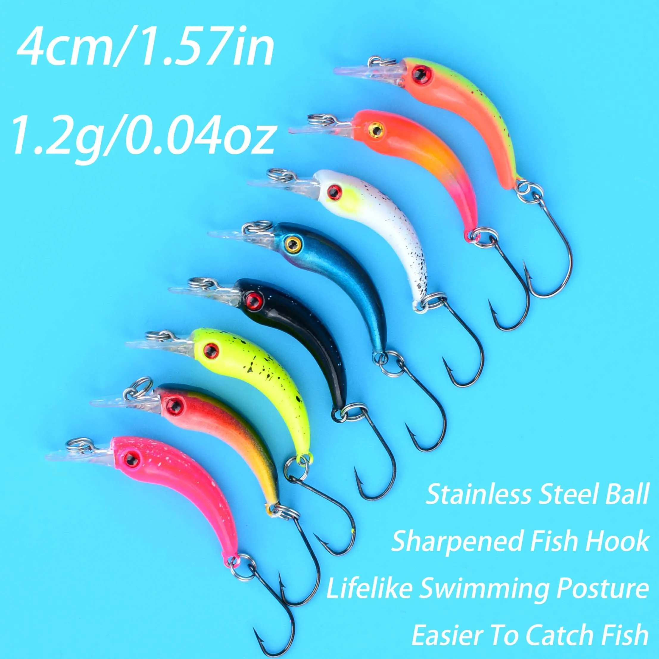 Micro señuelo duro flotante 1.2g – Wobbler para trucha lubina y perca - imagen 2