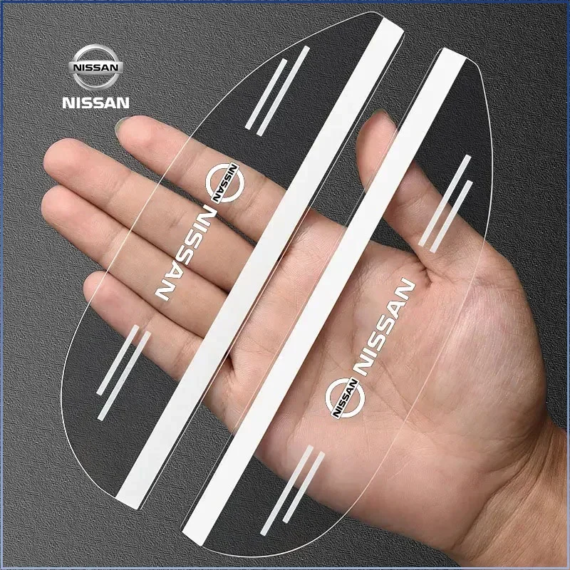 2Pcs Car Rearview Mirror Rain Eyebrow Cover Rainproof Side Shield Sticker for Nissan Nismo X-trail Almera Qashqai Teana Hub Caps