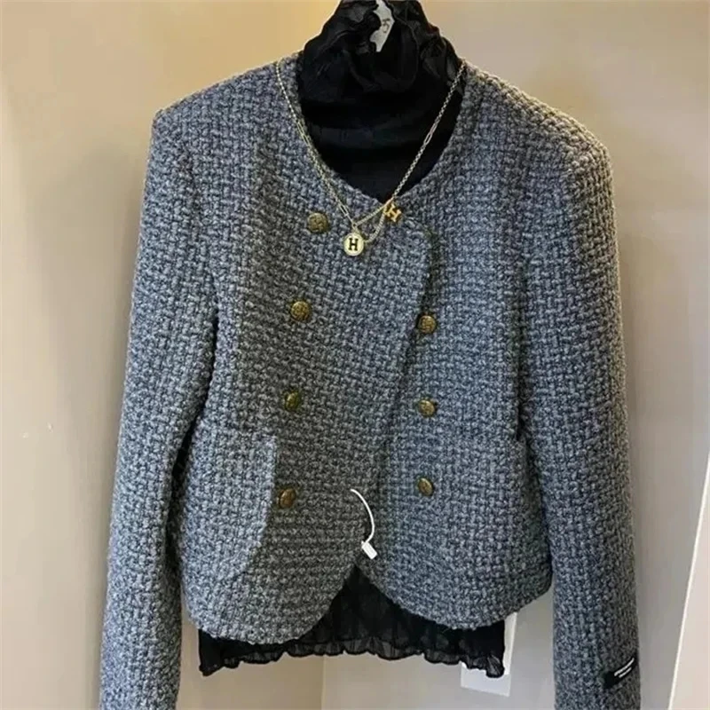 

Small Fragrance Short Suit Jacket Women Spring Autumn New Coat 2024 Fashion Tweed Outwear High-End Ladies Trend Overcoat Tops