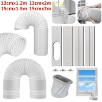 Air Conditioner Exhaust Hose Vent Kit Portable Mobile AC Vent Hose Baffle Set Lightweight Accessories for Sliding Window