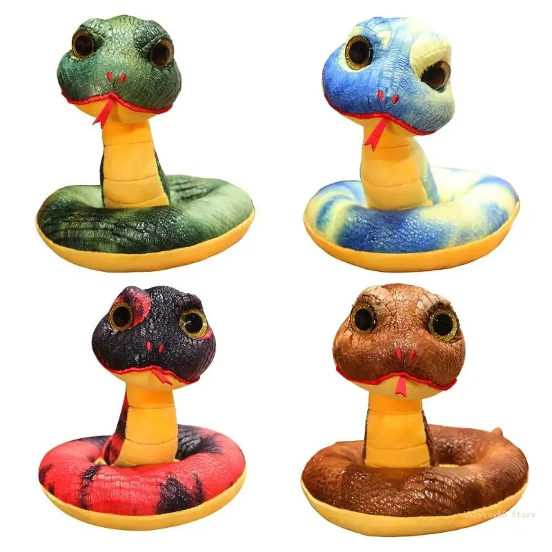 Y4UD Cartoon Snake Stuffed Animals Halloween Surprise Gift Toy Bedroom Throw Pillow